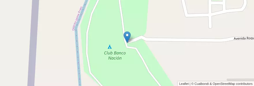 Mapa de ubicacion de Club Banco Nación en Argentine, Mendoza, Departamento San Rafael, Distrito Jaime Prats.