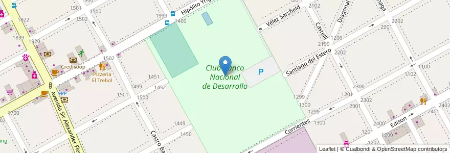 Mapa de ubicacion de Club Banco Nacional de Desarrollo en Arjantin, Buenos Aires, Partido De San Isidro, Martínez.