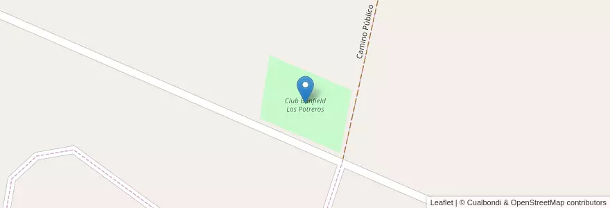 Mapa de ubicacion de Club Banfield Los Potreros en Arjantin, Córdoba, Departamento Tercero Arriba, Pedanía Salto.