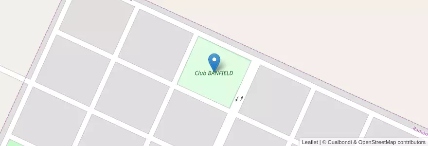 Mapa de ubicacion de Club BANFIELD en アルゼンチン, ブエノスアイレス州, Partido De Chivilcoy.