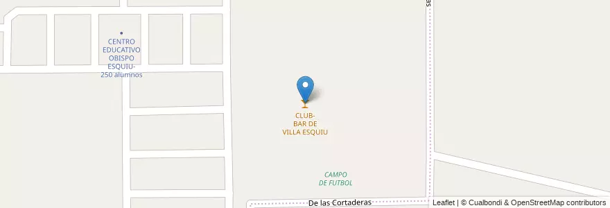 Mapa de ubicacion de CLUB- BAR DE VILLA ESQUIU en アルゼンチン, コルドバ州, Departamento Capital, Pedanía Capital, Córdoba, Municipio De Córdoba.