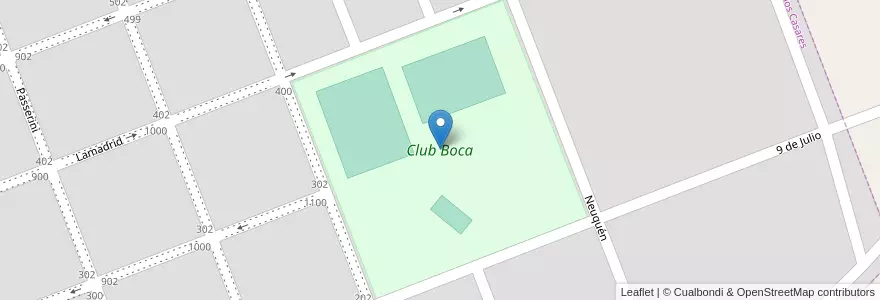 Mapa de ubicacion de Club Boca en Argentina, Provincia Di Buenos Aires, Partido De Carlos Casares, Carlos Casares.