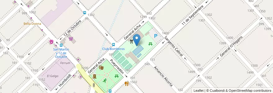 Mapa de ubicacion de Club Bomberos Voluntarios de Matanza en Argentine, Province De Buenos Aires, Partido De La Matanza, Ramos Mejía.