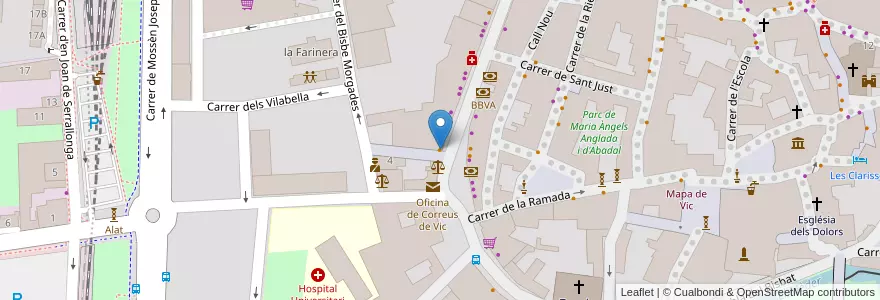 Mapa de ubicacion de Club Café en İspanya, Catalunya, Barcelona, Osona, Vic.
