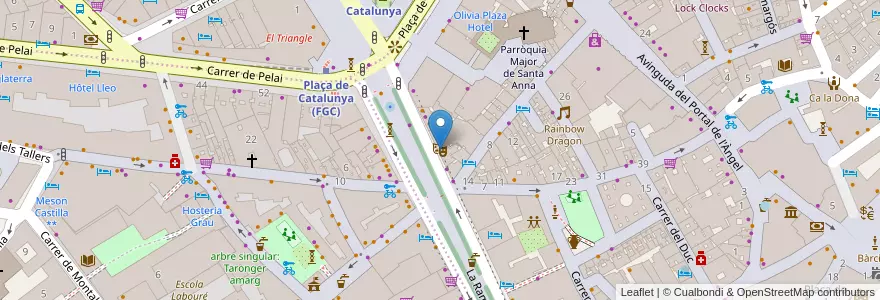 Mapa de ubicacion de Club Capitol en Espanha, Catalunha, Barcelona, Barcelonès, Barcelona.