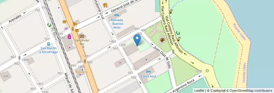Mapa de ubicacion de Club Carballino en Argentinië, Buenos Aires, Partido De Vicente López, Vicente López.
