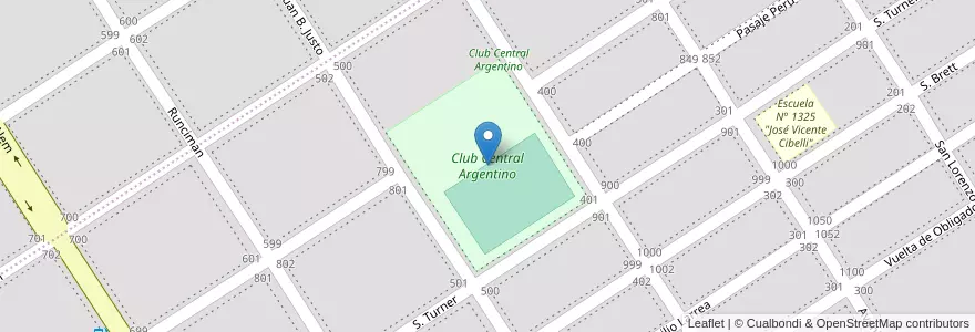 Mapa de ubicacion de Club Central Argentino en Argentina, Santa Fe, Departamento General López, Municipio De Venado Tuerto.