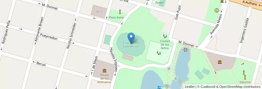 Mapa de ubicacion de Club Ciclista Esperancino en Argentinië, Santa Fe, Departamento Las Colonias, Municipio De Esperanza, Esperanza.