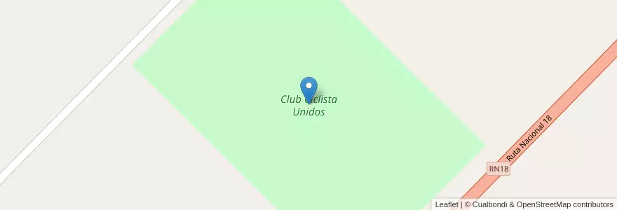 Mapa de ubicacion de Club Ciclista Unidos en アルゼンチン, エントレ・リオス州, Departamento San Salvador, Distrito Arroyo Grande, San Salvador.
