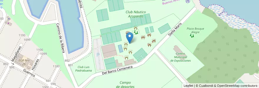 Mapa de ubicacion de Club Círculo de Gendarmería en Argentina, Provincia Di Buenos Aires, Partido De San Isidro, San Isidro.