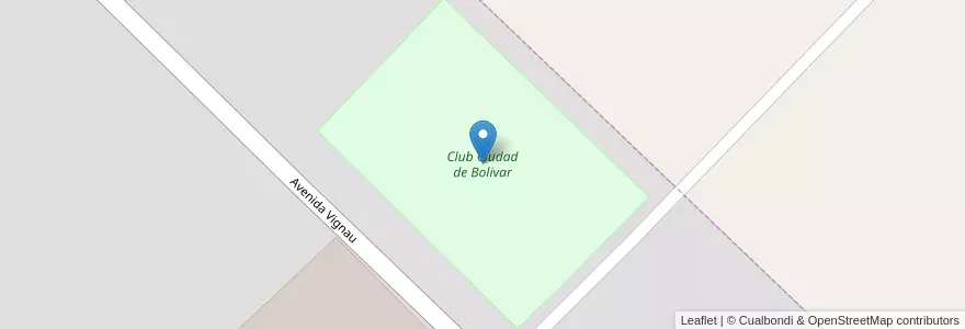 Mapa de ubicacion de Club Ciudad de Bolivar en 아르헨티나, 부에노스아이레스주, Partido De Bolívar, Bolívar.