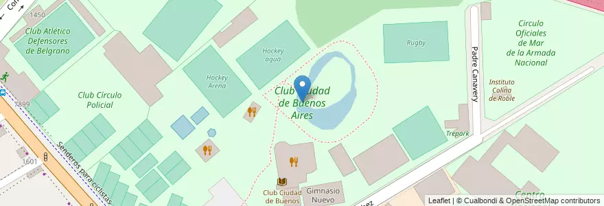 Mapa de ubicacion de Club Ciudad de Buenos Aires, Nuñez en الأرجنتين, Ciudad Autónoma De Buenos Aires, Buenos Aires, Comuna 13.