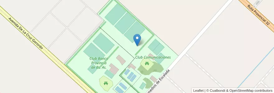 Mapa de ubicacion de Club Comunicaciones en アルゼンチン, ブエノスアイレス州, Partido De Pergamino.