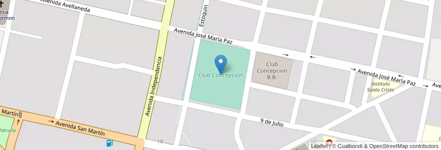 Mapa de ubicacion de Club Concepcion en 아르헨티나, Tucumán, Departamento Cruz Alta, Banda Del Río Salí.