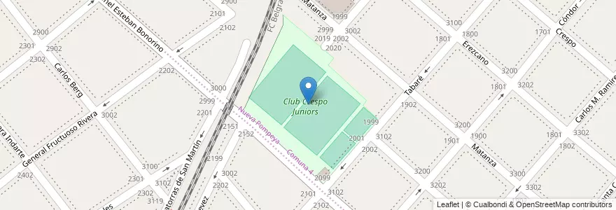 Mapa de ubicacion de Club Crespo Juniors, Nueva Pompeya en Arjantin, Ciudad Autónoma De Buenos Aires, Buenos Aires.