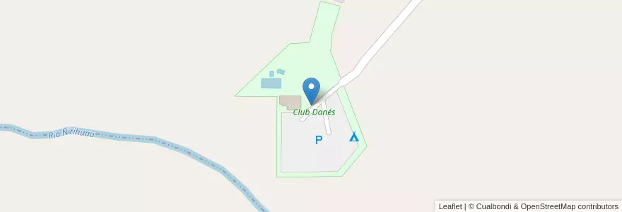 Mapa de ubicacion de Club Danés en アルゼンチン, チリ, リオネグロ州, Departamento Pilcaniyeu, Municipio De Dina Huapi.