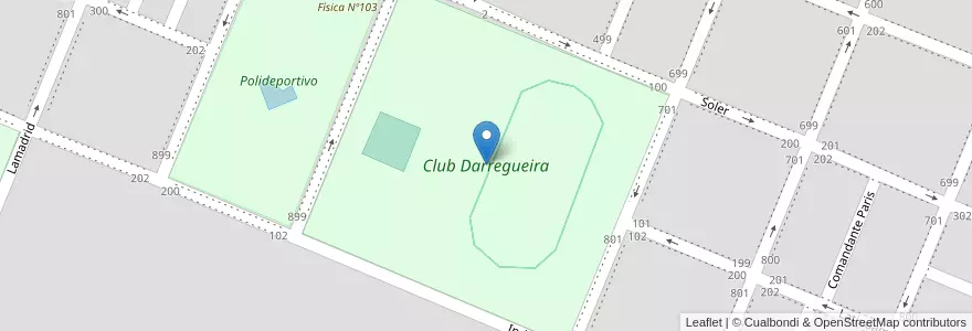 Mapa de ubicacion de Club Darregueira en Argentinië, Buenos Aires, Partido De Puan.
