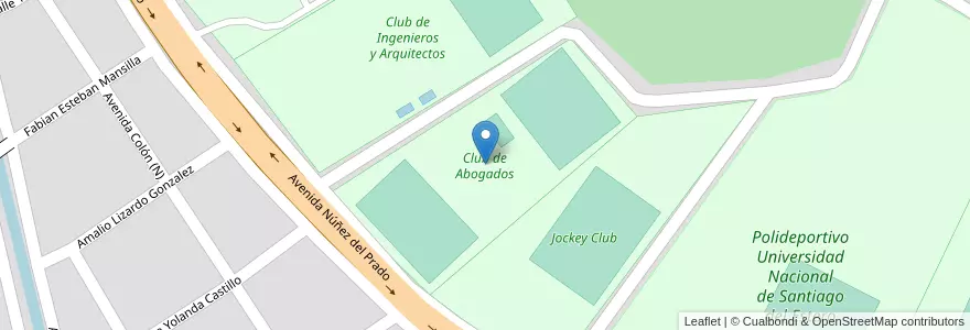 Mapa de ubicacion de Club de Abogados en Argentina, Santiago Del Estero, Departamento Capital, Santiago Del Estero.