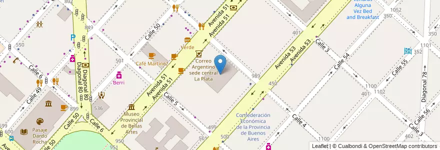 Mapa de ubicacion de Club de Gimnasia y Esgrima La Plata, Casco Urbano en آرژانتین, استان بوئنوس آیرس, Partido De La Plata, La Plata.