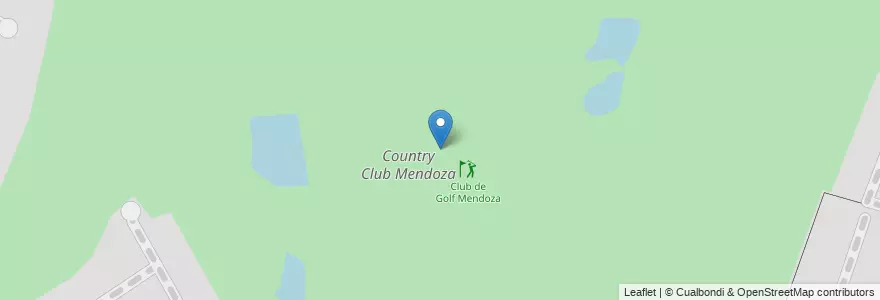 Mapa de ubicacion de Club de Golf Mendoza en Arjantin, Şili, Mendoza, Departamento Guaymallén.