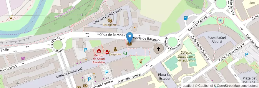 Mapa de ubicacion de Club de Jubilados Entrevientos en Espanha, Navarra, Navarra, Barañáin/Barañain.