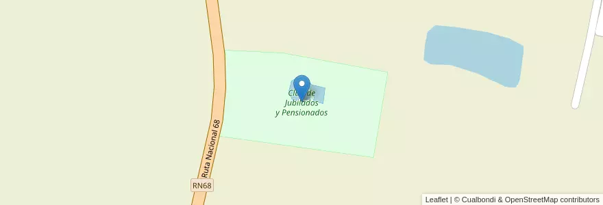 Mapa de ubicacion de Club de Jubilados y Pensionados en Arjantin, Salta, San José De Los Cerrillos, Municipio De La Merced.