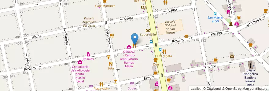 Mapa de ubicacion de Club de la milanesa en الأرجنتين, بوينس آيرس, Partido De La Matanza, Ramos Mejía.