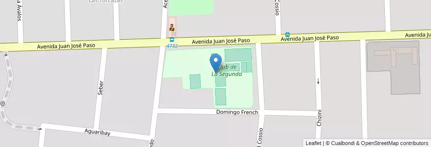 Mapa de ubicacion de Club de La Segunda en Argentina, Santa Fe, Departamento Rosario, Municipio De Rosario, Rosário.