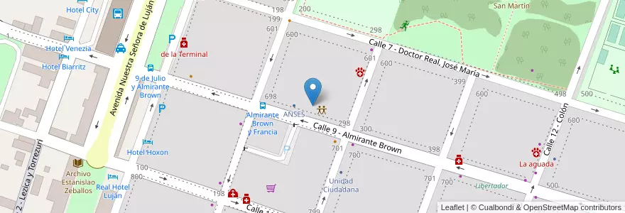 Mapa de ubicacion de Club de los abuelos en 阿根廷, 布宜诺斯艾利斯省, Partido De Luján.