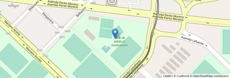 Mapa de ubicacion de Club de médicos municipales, Flores en Argentina, Autonomous City Of Buenos Aires, Comuna 7, Autonomous City Of Buenos Aires, Comuna 8.