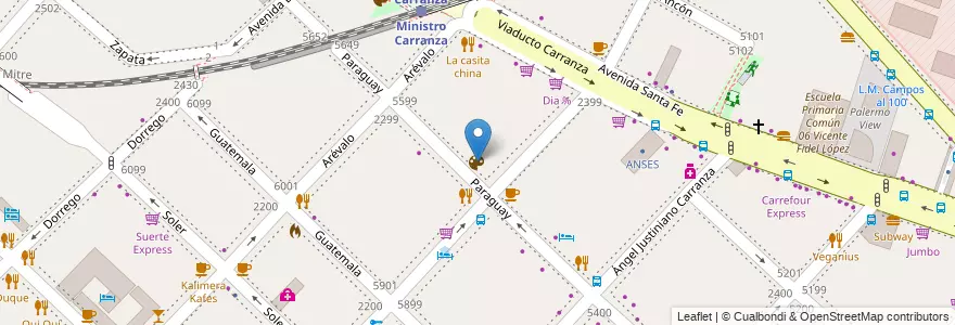 Mapa de ubicacion de Club de Musica, Palermo en Argentina, Autonomous City Of Buenos Aires, Autonomous City Of Buenos Aires, Comuna 14.