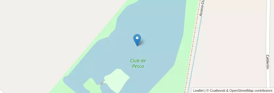 Mapa de ubicacion de Club de Pesca en آرژانتین, شیلی, Mendoza, Departamento Tunuyán, Distrito El Totoral.