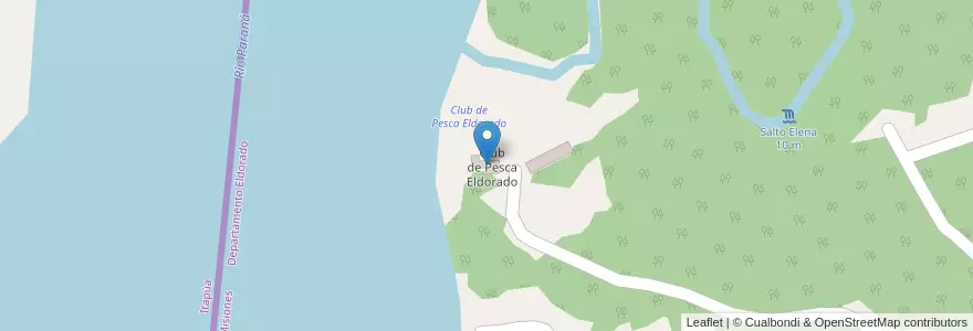 Mapa de ubicacion de Club de Pesca Eldorado en Argentinien, Misiones, Departamento Eldorado, Municipio De Eldorado.