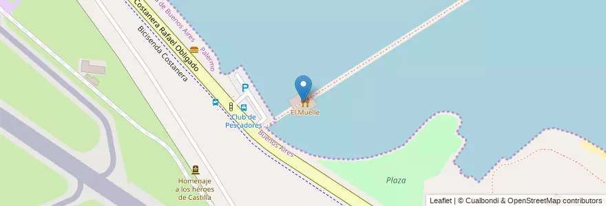 Mapa de ubicacion de Club de Pescadores, Palermo en アルゼンチン, Comuna 14.