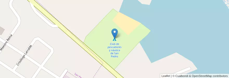 Mapa de ubicacion de Club de pescadores y náutica de San Pedro en الأرجنتين, بوينس آيرس, Partido De San Pedro.