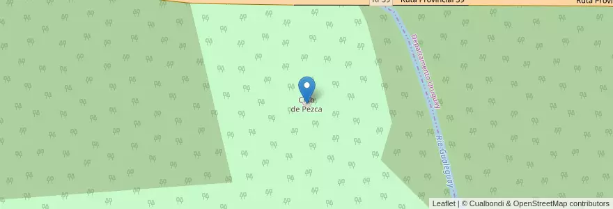 Mapa de ubicacion de Club de Pezca en Argentina, Provincia Di Entre Ríos, Departamento Tala, Distrito Pueblo Segundo, Rosario Del Tala.