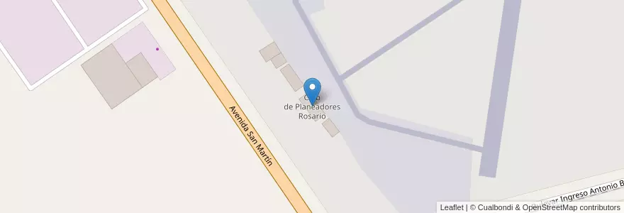 Mapa de ubicacion de Club de Planeadores Rosario en Arjantin, Santa Fe, Departamento Rosario, Municipio De Alvear.
