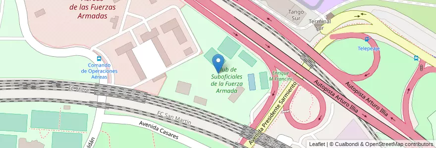 Mapa de ubicacion de Club de Suboficiales de la Fuerza Armada, Palermo en Argentine, Ciudad Autónoma De Buenos Aires, Buenos Aires, Comuna 14.