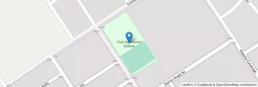 Mapa de ubicacion de Club Defensores Talleres en Arjantin, Santa Fe, Departamento General López, Municipio De Venado Tuerto.