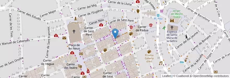 Mapa de ubicacion de Club del café en Испания, Каталония, Барселона, Гарраф, Vilanova I La Geltrú.