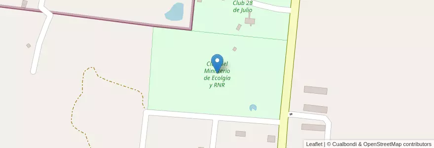 Mapa de ubicacion de Club del Ministerio de Ecolgía y RNR en Argentinië, Misiones, Departamento Candelaria, Municipio De Candelaria.