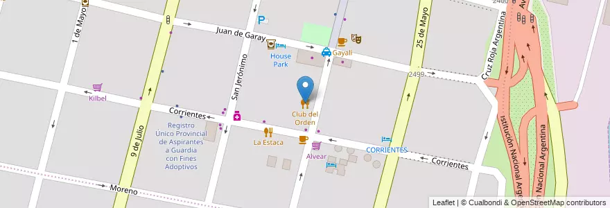 Mapa de ubicacion de Club del Orden en الأرجنتين, سانتا في, إدارة العاصمة, سانتا في العاصمة, سانتا في.