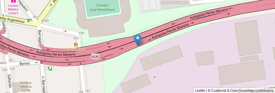 Mapa de ubicacion de Club Del Personal De Direccion Del Ferrocarril Domingo F Sarmiento, Liniers en 아르헨티나, Ciudad Autónoma De Buenos Aires, 부에노스아이레스, Comuna 10.