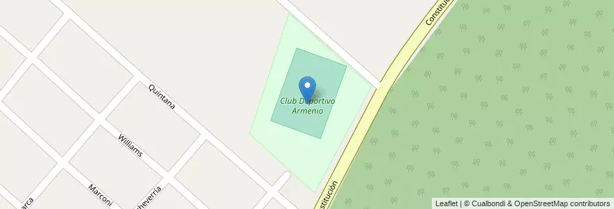 Mapa de ubicacion de Club Deportivo Armenio en 아르헨티나, 부에노스아이레스주, Partido De Escobar, Ingeniero Maschwitz.