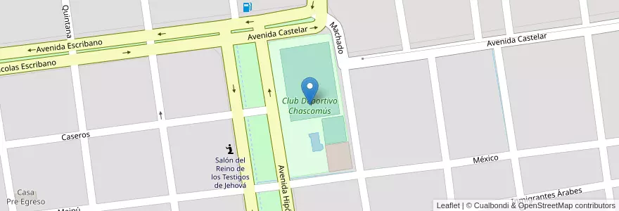 Mapa de ubicacion de Club Deportivo Chascomús en 아르헨티나, 부에노스아이레스주, Partido De Chascomús, Chascomús.