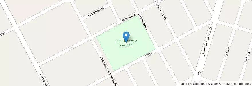 Mapa de ubicacion de Club Deportivo Cosmos en アルゼンチン, エントレ・リオス州, Departamento Federación, Distrito Gualeguaycito, Federación.
