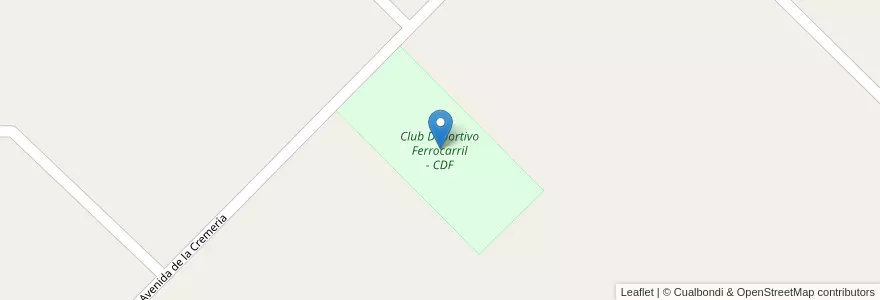 Mapa de ubicacion de Club Deportivo Ferrocarril - CDF en アルゼンチン, エントレ・リオス州, Departamento San Salvador, Distrito Arroyo Grande, San Salvador.
