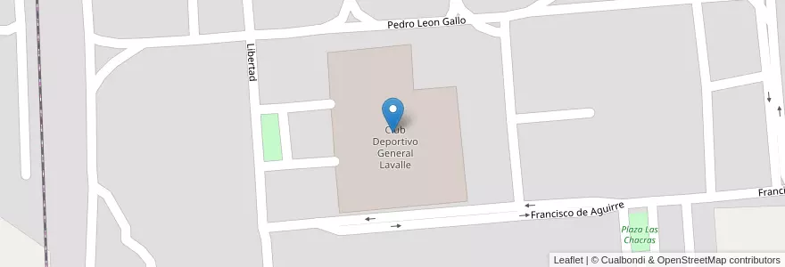 Mapa de ubicacion de Club Deportivo General Lavalle en アルゼンチン, サンティアゴ・デル・エステロ州, Departamento Guasayán, Lavalle.