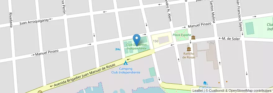 Mapa de ubicacion de Club Deportivo Independiente en Argentina, Buenos Aires, Partido De Monte, San Miguel Del Monte.