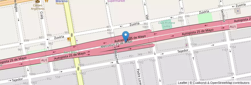 Mapa de ubicacion de Club deportivo social y cultural Homero Manzi, Parque Chacabuco en الأرجنتين, Ciudad Autónoma De Buenos Aires, Buenos Aires.